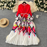 High-Grade Collar Nail Bead Lantern Sleeve Pearl Belt To Collect Long-Term Printed Pressure Skirt