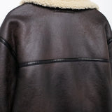 2025 Women's Autumn And Winter New Double-Sided Collar Long Fur Locomotive Wind Jacket Jacket Jacket