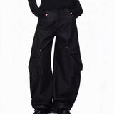 High Street Black And Gray Fashion Gradient Jeans Men And Women Retro Niche Design Sense Waist-Side Flared Trousers