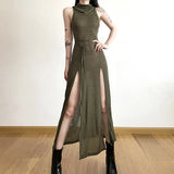 2025 Summer Fashion Trend Women's New Hooded Loose Under The Fork Personality Dress