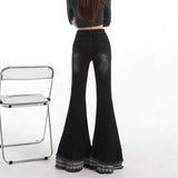 Sweet And Cute Hairy Heart Pattern Denim Shorts Women's Summer New High-Waisted Loose Thin Leg Shorts