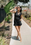 Summer 2025 New Surf Striped Tight-Up Sling Sleeveless Temperament Commuting Jumpsuit Women