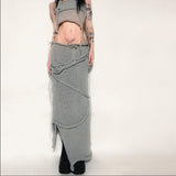 Spring 2025 Fashion Trend Women's New Breast-Wearing Body-Dectivable Knitting Small Vest