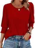 25 Color Women's Clothing 2025 Autumn Loose Leisure Printing Seven-Sleeve Round-Neck T-Shirt Top