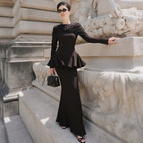 Fashion 2025 Autumn New Women's Temperament Glazed Folded Long-Sleeved Shirt