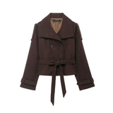 2025 Women's Autumn And Winter New Fashion Flower-Shaped Buckle Knitted Sweater Cardigan Jacket