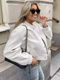 Women's Clothing 2025 Autumn And Winter New Women's Leisure Long-Sleeved Soft Short Bomber Jacket Jacket