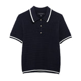 Spring 2025 New Knitted Shirt Round-Neck Solid Color Loose Set Female Design