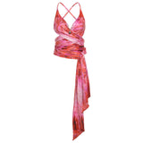 2025 Summer Fashion Trend Women's New Printing Straps To Repair The Body With A Small Vest