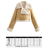 2025 New Women's Autumn And Winter Fashion Fur Collar Collar Collar Velvet Jacket Jacket