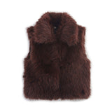 Women's Dress 2025 New Street Fashion Fur One Vest