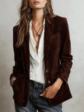 2025 Women's Women's Jacket Elegance Elegant Vintage Single-Drace Women's Jacket