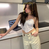 2025 Summer Fashion Trend Women's New Slings A Word Shoulder-To-Shoulder Repair Body Strap Inside A Small Vest
