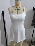 2025 Women's Suspension Sleeveless Wapped Chest Dress Back Zipper