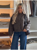 '- Soft-Cousin Short Knitted Cardigan 2025 New Loose Solid-Colored Gentle Sweater