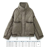 Women's Clothing 2025 New Winter Street Fashion Cotton Long Sleeves Up Loose Cotton Coat