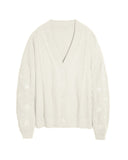 Mold Same Taylor Orange Cardigan Embroidered Stars Loose Languid Temperament Sweater