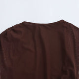 2025 Spring Pure Lust Wind Sexy U-Neck Casual Elastic Waist A-Word Dress Skirt