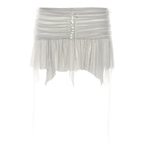2025 Summer Fashion Trend Women's New High-Waisted Hips Irregular Wrinkle Body Dress