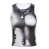 2025 Summer Fashion Trend Women's New Hanging Neck Repair Body Bumping Small Vest
