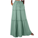 2025 Women's Summer New Wood Ear Layered Skirt High Waist Tight With Lotle Side Skirt