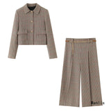 Z Feng 2025 New Fashion Thousand Bird Short Blazer 8898110 Trousers 8878110