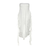 2025 Summer Fashion Trend Women's New Word Shoulder Repair Back Siconfide Su Solid Color Bhair Vest