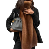 2025 Spring Women's Women's Vest Comfortable Leisure High-Necked Fur Sleeveless Waist Warm Vest