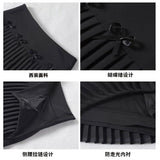 Zhang Yuanying's Same White Half-Dressed Woman's Summer New Hundred-Fold Skirt Sweet High-Waisted Thin A-Word Short Skirt