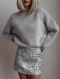 Real Shooting-2025 Explosion Comfortable Warm Solid Color Round Collar Knitted Tie-Up Wreaved