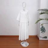 Casual Set Color Collar Rope Waist Jacket Jacket 2025 Autumn Women's Clothing