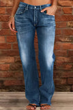 Exploding Wish Ladies Jeans Slimming Water Wash Thorn Trousers Trousers Nk205