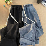 Maillard Jeans Men's New Loose Trend High Street Retro Straight Trousers In Autumn