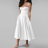Women's French Elegant Retro Dopamine Wearing Sling Dress