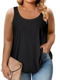 Spring/Summer 2025 New Round-Neck Loose Sleeveless Women's T-Shirt