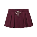 Autumn New Women's Design Style Zipper Lantern Mini-Skirt Set