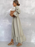 2025 Women's Spring/Summer Bubble Sleeve Dress Dress New Women's Dress