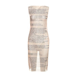 2025 Summer New Women's Fashion Sexy Yi Mengling With The Same Hot Girl Screen Print Long Dress