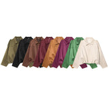 Women's 2025 New Bat Sleeve Loose-Fitting Velvet Bomber Jacket Jacket