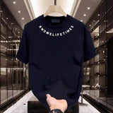 Cute Cotton Without Gender Short-Sleeved T-Shirt Men's Casual Half-Sleeved Neck Print Round Collar Top