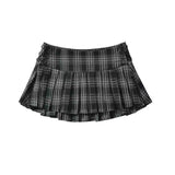 Small Vintage Lattice Bran Skirt Girl Summer Babes Thin High Waist Ultra-Short Skirt College Style JK Skirt