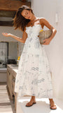 Women's Clothing 2025 New V-Neck Sleeveless Solid Color Splicing Large Swing Long Dress