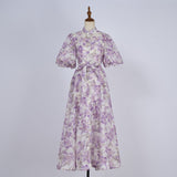 Summer Court Style High Design Feeling Heavy Industry Nail Drill Short Sleeve Single Buckle Dress + Sling