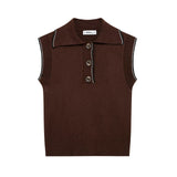 Women's Clothing 2025 Spring New Street Fashion Personality Set Knitted Vest Vest
