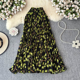 Chiffon Half-Dress Dress Woman Autumn 2025 New Shade Across The Flowing Large Umbrella Skirt Folded Flower A Word Half Skirt