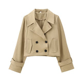 Zfeng 2025 Autumn New Women's Design With A Windbreaker Short Jacket Jacket