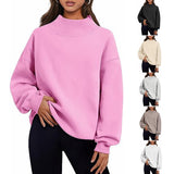 New Fashion Casual Velvet Dress Women's Thick Half-High Collar Loose Women's Clothing In Autumn And Winter 2025