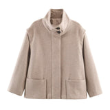 2025 Autumn Short Fur One Lamb Coat Coat + Vest Temperament Elegant