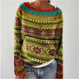 New Sweater Women's Wish Hot Selling Round Collar Color Loose Fashion Knitted Shirt