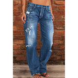 Exploding Wish Ladies Jeans Slimming Water Wash Thorn Trousers Trousers Nk205